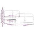 Miniatyrbilde 9 av 9: vidaXL Sengeramme i metall uten madrass brun eik 140x190 cm