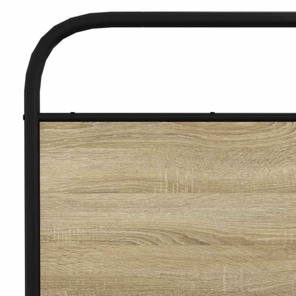 vidaXL Sengeramme i metall uten madrass sonoma eik 160x200 cm