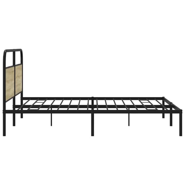 vidaXL Sengeramme i metall uten madrass sonoma eik 200x200 cm