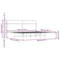 Miniatyrbilde 8 av 8: vidaXL Sengeramme i metall uten madrass sonoma eik 200x200 cm