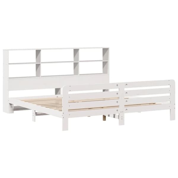 vidaXL sengeramme uden madras 180x200 cm massivt fyrretræ hvid