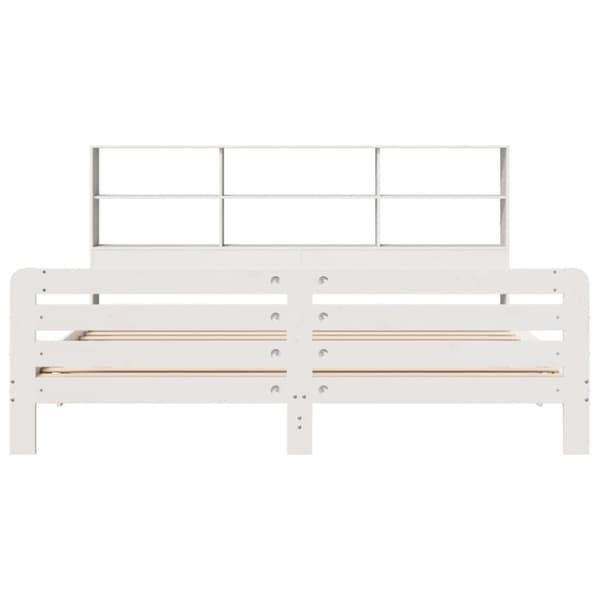 vidaXL sengeramme uden madras 180x200 cm massivt fyrretræ hvid