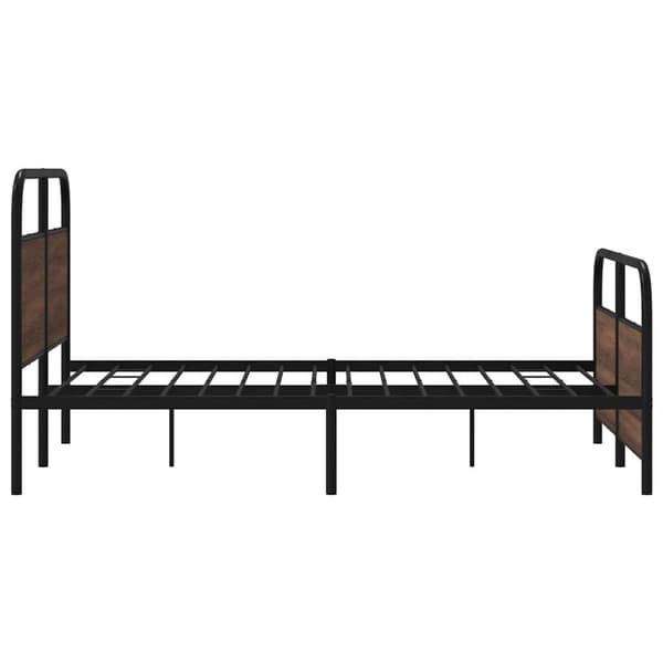 vidaXL sengeramme uden madras 137x190 cm brun egetræ