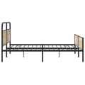 Miniatyrbilde 7 av 10: vidaXL Sengeramme i metall uten madrass røkt eik 200x200 cm
