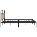 Miniatyrbilde 6 av 9: vidaXL Sengeramme i metall uten madrass sonoma eik 183x213 cm