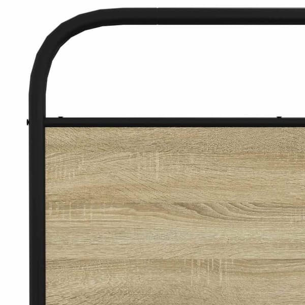 vidaXL Sengeramme i metall uten madrass sonoma eik 183x213 cm