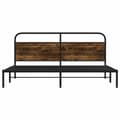 Miniatyrbillede 6 af 10: vidaXL sengeramme uden madras 183x213 cm metal røget egetræsfarve