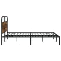 Miniatyrbillede 7 af 10: vidaXL sengeramme uden madras 183x213 cm metal røget egetræsfarve