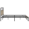 Miniatyrbillede 6 af 9: vidaXL sengeramme uden madras 193x203 cm metal røget egetræsfarve