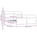 Miniatyrbilde 9 av 9: vidaXL Sengeramme i metall uten madrass brun eik 150x200 cm