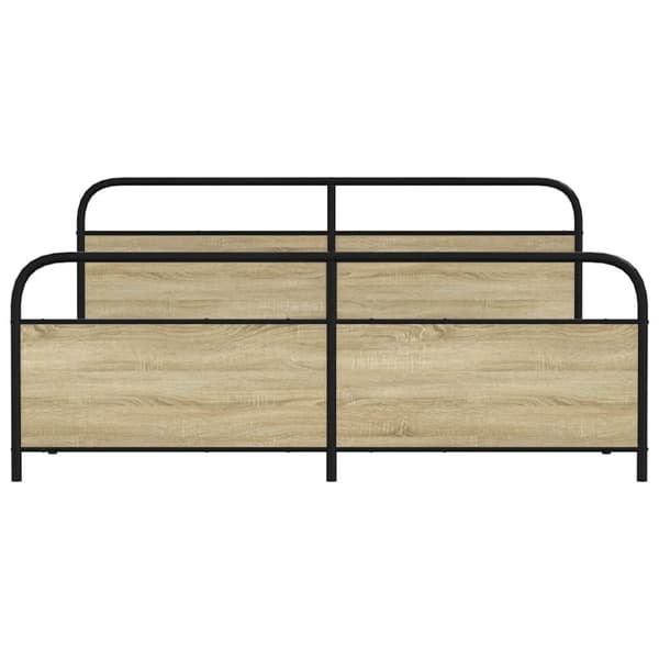 vidaXL Sengeramme i metall uten madrass sonoma eik 180x200 cm