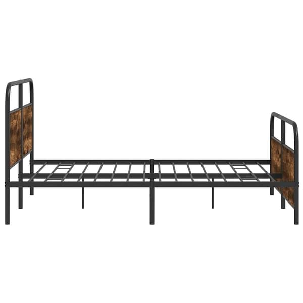vidaXL Metallinen sängynrunko savutammi 183x213 cm