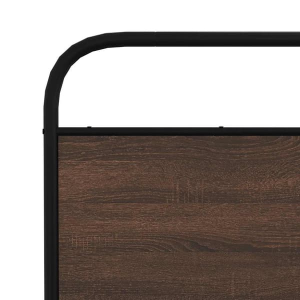 vidaXL sengeramme uden madras 160x200 cm metal brun egetræsfarve