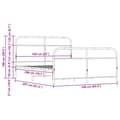 Miniatyrbillede 10 af 10: vidaXL sengeramme uden madras 160x200 cm metal brun egetræsfarve