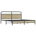 Miniatyrbillede 4 af 10: vidaXL sengeramme uden madras 183x213 cm metal sonoma-eg
