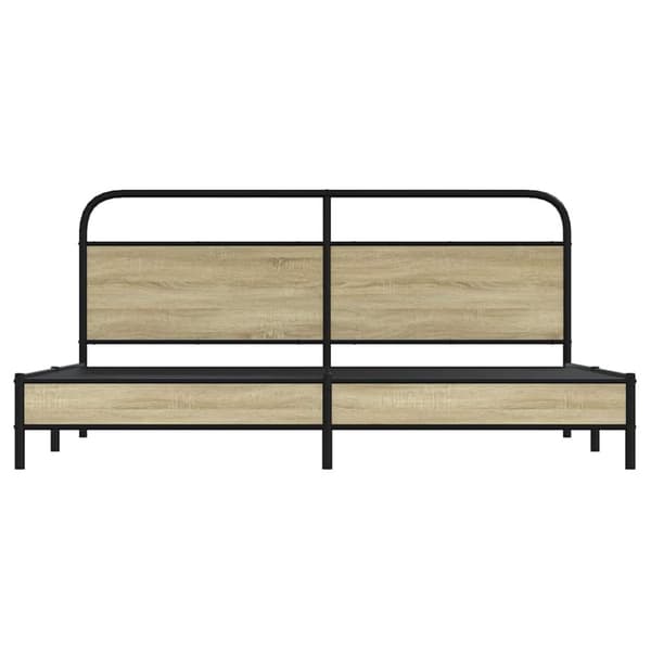 vidaXL sengeramme uden madras 183x213 cm metal sonoma-eg
