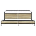 Miniatyrbillede 6 af 10: vidaXL sengeramme uden madras 183x213 cm metal sonoma-eg