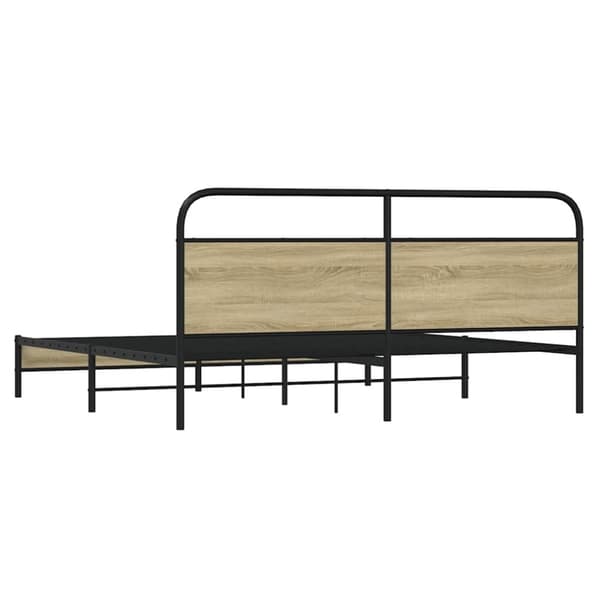 vidaXL sengeramme uden madras 183x213 cm metal sonoma-eg
