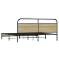 Miniatyrbillede 8 af 10: vidaXL sengeramme uden madras 183x213 cm metal sonoma-eg