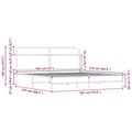 Miniatyrbillede 10 af 10: vidaXL sengeramme uden madras 183x213 cm metal sonoma-eg