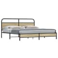 Miniatyrbillede 2 af 10: vidaXL sengeramme uden madras 183x213 cm metal sonoma-eg
