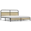 Miniatyrbillede 1 af 10: vidaXL sengeramme uden madras 183x213 cm metal sonoma-eg
