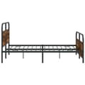 Miniatyrbillede 7 af 10: vidaXL sengeramme uden madras 160x200 cm metal røget egetræsfarve