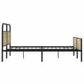 Miniatyrbilde 7 av 10: vidaXL Sengeramme i metall uten madrass sonoma eik 193x203 cm