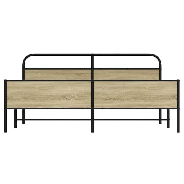 vidaXL sengeramme uden madras 200x200 cm metal sonoma-eg