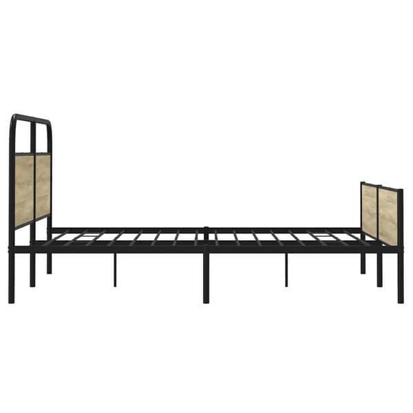 vidaXL Metallinen sängynrunko ilman patjaa Sonoma-tammi 180x200 cm