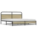 Miniatyrbillede 3 af 10: vidaXL sengeramme uden madras 180x200 cm metal sonoma-eg