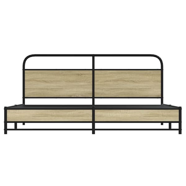vidaXL sengeramme uden madras 180x200 cm metal sonoma-eg