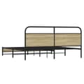 Miniatyrbillede 8 af 10: vidaXL sengeramme uden madras 180x200 cm metal sonoma-eg