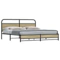 Miniatyrbillede 2 af 10: vidaXL sengeramme uden madras 180x200 cm metal sonoma-eg