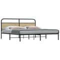 Miniatyrbillede 2 af 9: vidaXL sengeramme uden madras 193x203 cm metal sonoma-eg