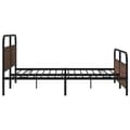 Miniatyrbilde 6 av 9: vidaXL Sengeramme i metall uten madrass brun eik 193x203 cm