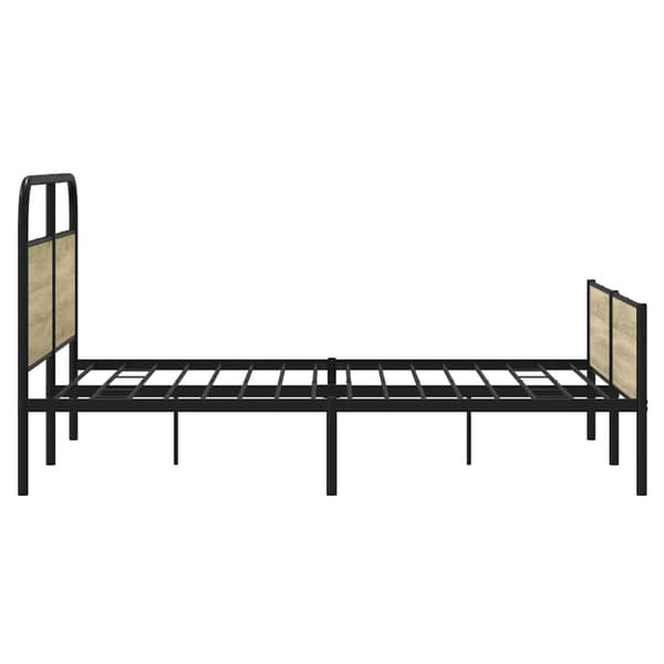 vidaXL sengeramme uden madras 150x200 cm metal sonoma-eg