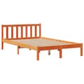 Miniatyrbilde 6 av 11: vidaXL Seng med bokhylle uten madrass voksbrun 120x190 cm heltre furu