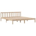 Miniatyrbilde 6 av 11: vidaXL Seng med bokhylle uten madrass 200x200 cm heltre furu