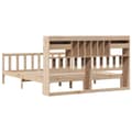 Miniatyrbilde 9 av 11: vidaXL Seng med bokhylle uten madrass 200x200 cm heltre furu