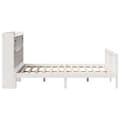 Miniatyrbilde 8 av 11: vidaXL Seng med bokhylle uten madrass hvit 140x190 cm heltre furu