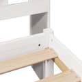 Miniatyrbilde 10 av 11: vidaXL Seng med bokhylle uten madrass hvit 140x190 cm heltre furu