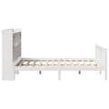 Miniatyrbilde 8 av 11: vidaXL Seng med bokhylle uten madrass hvit 140x200 cm heltre furu