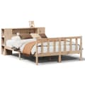 Miniatyrbilde 3 av 11: vidaXL Seng med bokhylle uten madrass 140x200 cm heltre furu