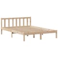 Miniatyrbilde 6 av 11: vidaXL Seng med bokhylle uten madrass 140x200 cm heltre furu
