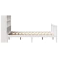 Miniatyrbilde 8 av 11: vidaXL Seng med bokhylle uten madrass hvit 160x200 cm heltre furu