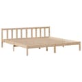 Miniatyrbilde 6 av 11: vidaXL Seng med bokhylle uten madrass 200x200 cm heltre furu