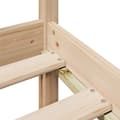 Miniatyrbilde 10 av 11: vidaXL Seng med bokhylle uten madrass 200x200 cm heltre furu