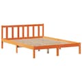 Miniatyrbilde 6 av 11: vidaXL Seng med bokhylle uten madrass voksbrun 120x200 cm heltre furu