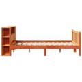 Miniatyrbilde 8 av 11: vidaXL Seng med bokhylle uten madrass voksbrun 120x200 cm heltre furu